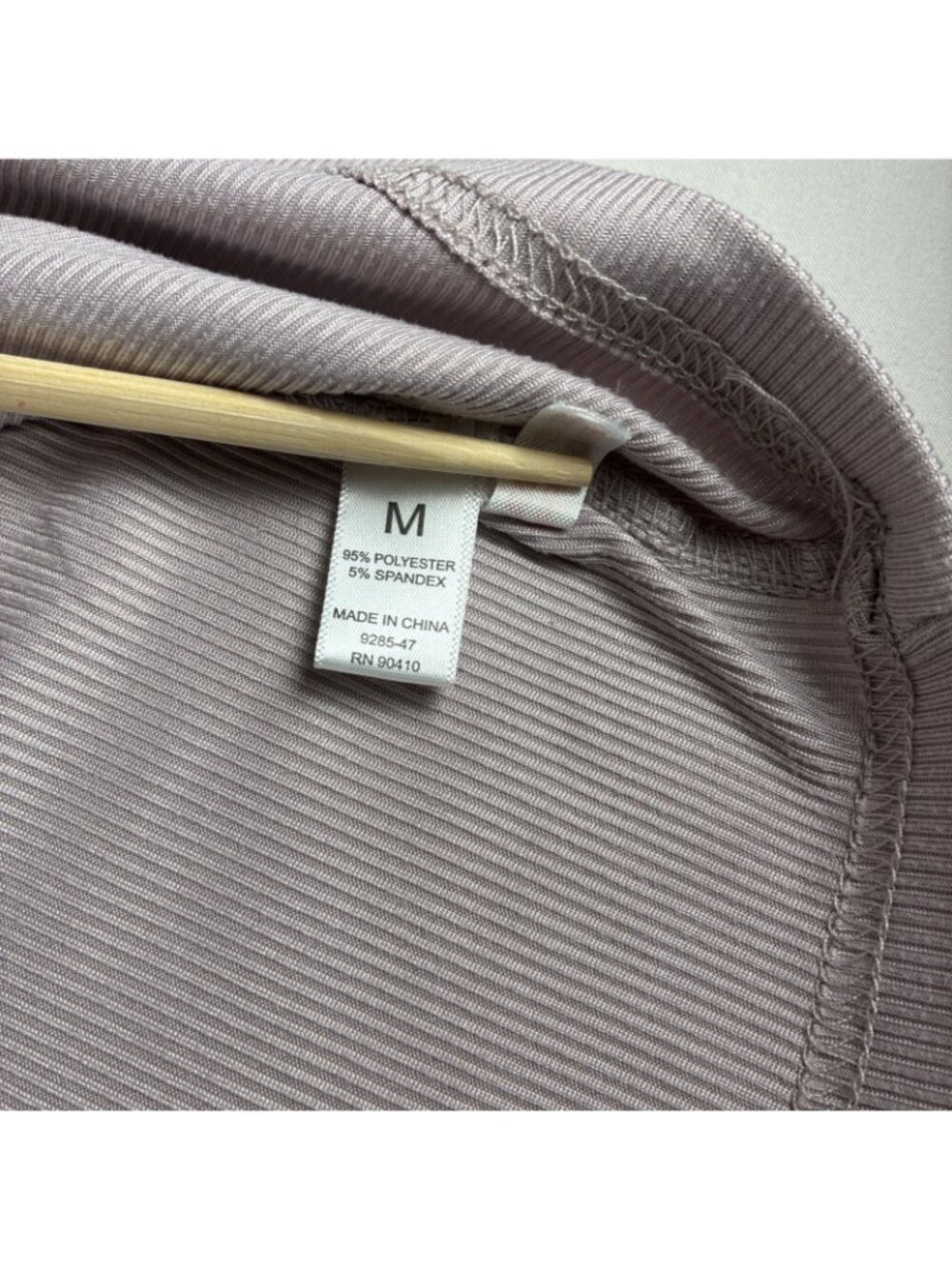 Nicole Miller Pajama Set Womens Medium Mauve Ribbed Knit Button Top Pants 2 Pc. - Picture 5 of 11